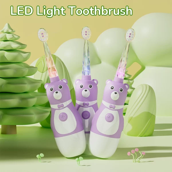 kids electric toothbrush led