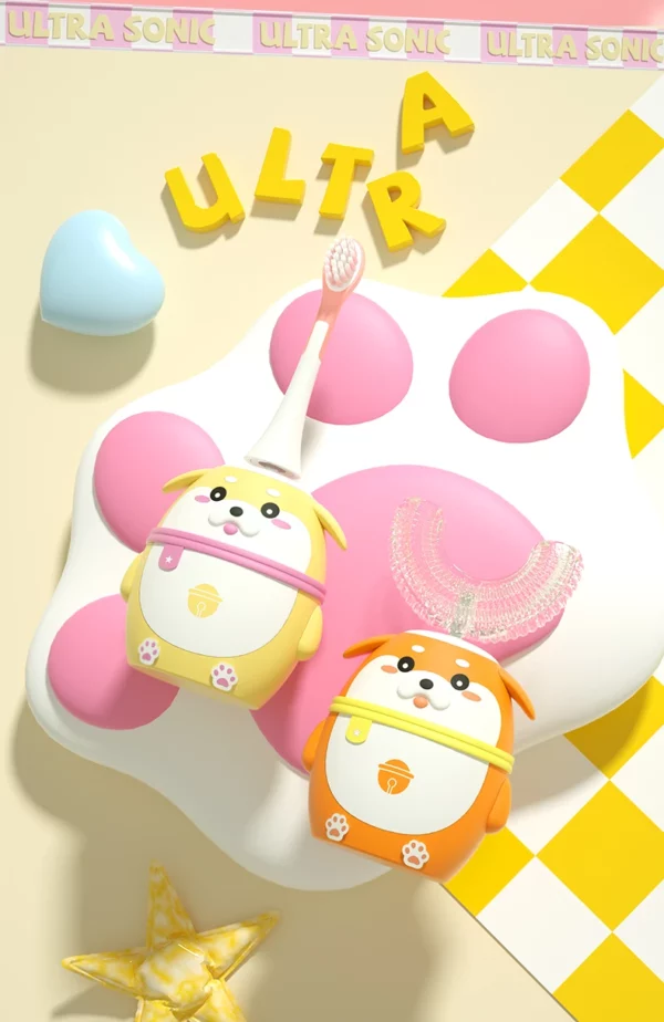 OralGos DB212 Shiba Inu-Themed Electric Toothbrush for Kids
